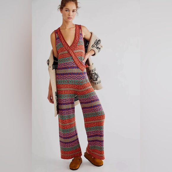 Free People Pants - Free people snowfall kind of love wrap one piece jumpsuit